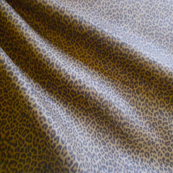 9.5 yards Ultrasuede Mini Leopard Animal Fabric Knit Backed For Crafting or Upholstery Great Value Free Shipping