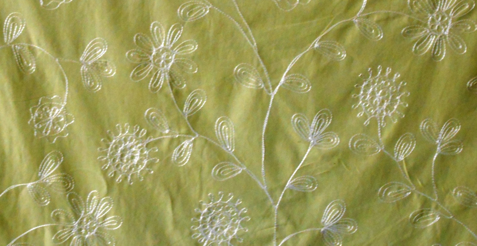 Candlewick embroidered cotton fabric Great Price for 3 yards Etsy