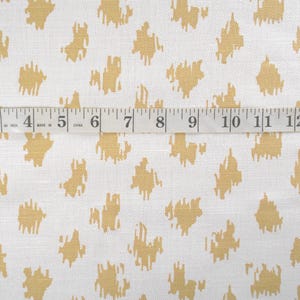 Quadrille Zizi Spot Fabric: Camel Linen Blend, 1.25 Yards image 5