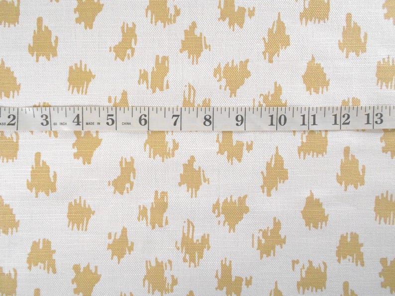 Quadrille Zizi Spot Fabric: Camel Linen Blend, 1.25 Yards image 5