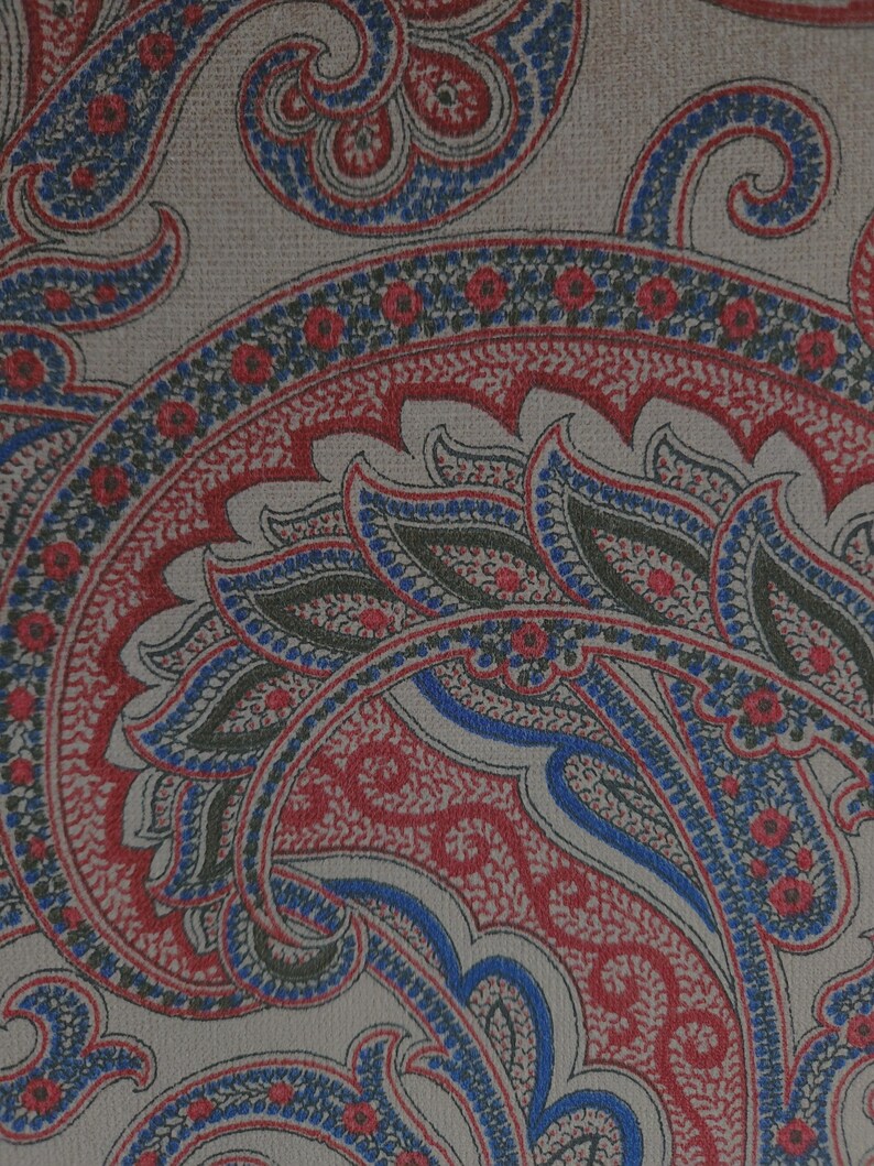 Lee Jofa Mulberry Fabrics Velvet Raja Paisley Fabric 1.75 Yards Made in ...