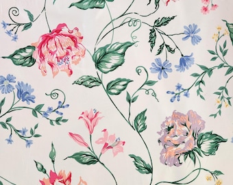 Vintage Country Life Celine Floral Fabric: (18.5 Yards)