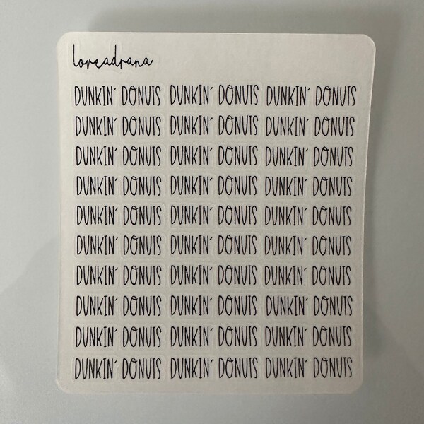 Dunkin Donuts Calendar Etsy