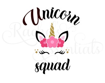 Unicorn Squad Svg Etsy