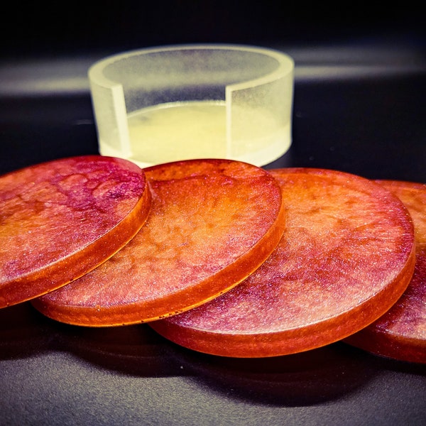 plum colored galaxy coaster