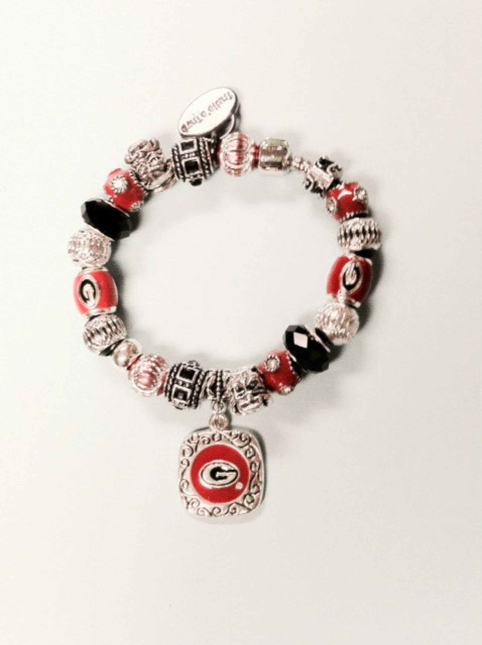 Collegiate Bracelet With Dangle Charm Etsy