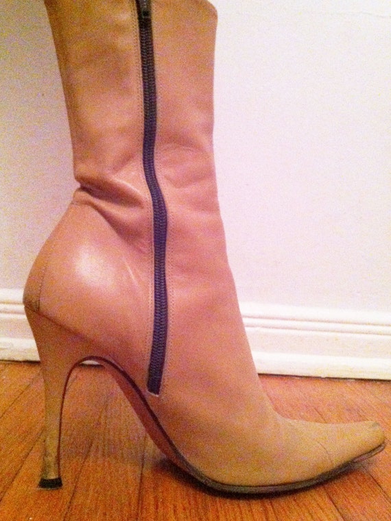 Sexy, camel stiletto boots - image 2