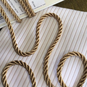 Conso Cotton GOLD TWISTED CORDING Trim by the yard / Wholesale Decorative Rope Cord Trim For Crafts, Apparel, Home Decor T41
