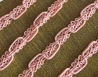 3/8" PINK GUIMP BRAID Trim by the Yard + Discounts by Roll Wholesale Cotton Rayon Gimp Trim for Apparel, Crafts, Home Decor & more!