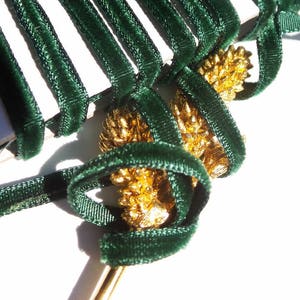 Vintage Französisch Samtband Großhandel 4mm Waldjäger Grün Samtkleid Band Bulk-Lager - Schmuckband Handwerk #348 Made in France
