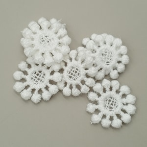 Vintage Victorian Venice Lace Applique: Vintage Floral Appliques White L39