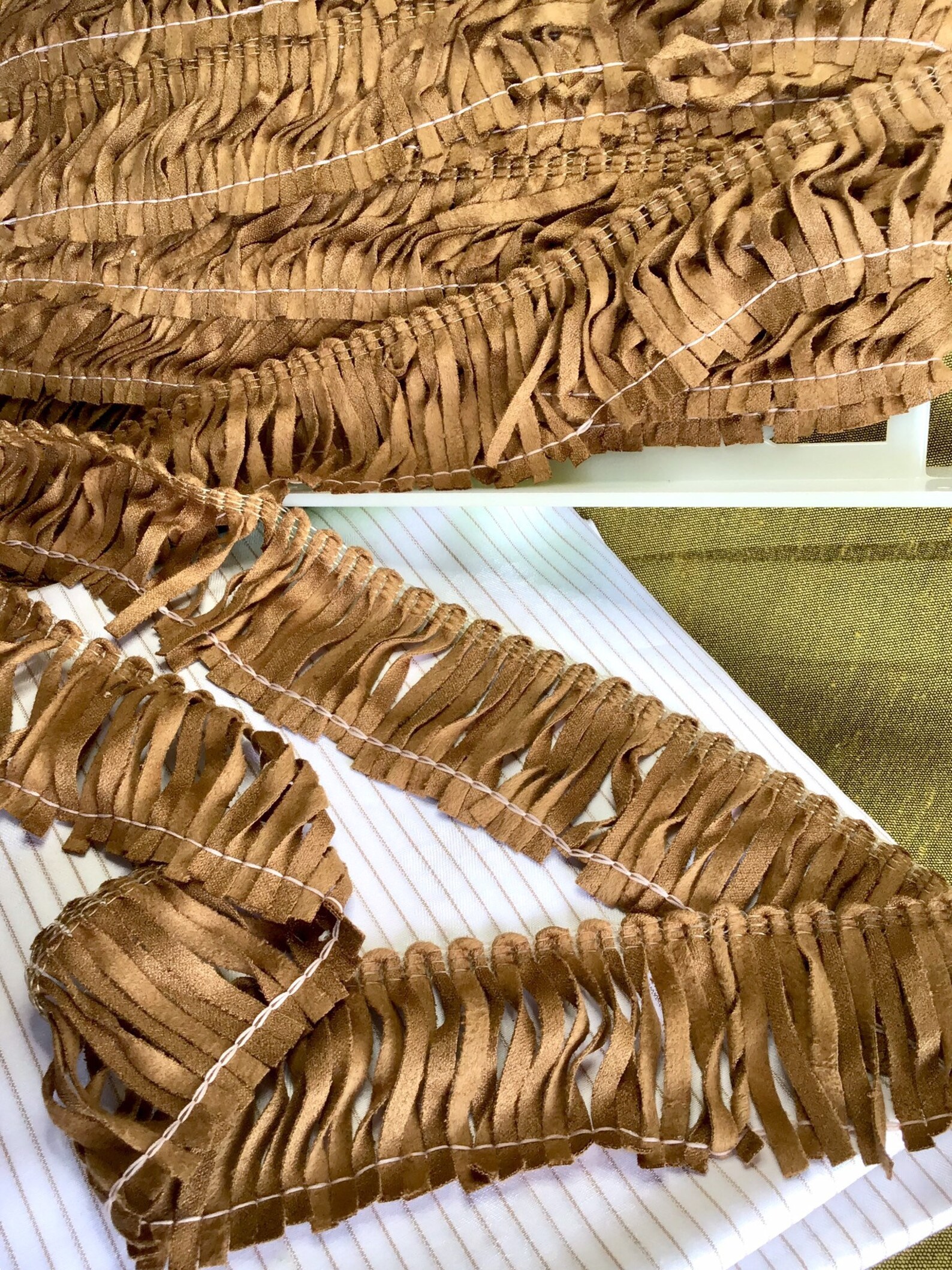 COWBOY SUEDE FRINGE by the yard / 2 Micro Suede Faux Etsy