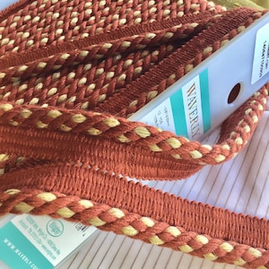 Brick Red WAVERLY LIP CORD Natural Beige Twisted Cord Trim with Lip for Pillows Upholstery Piping Trim Drapery Home Decorative Cording T17