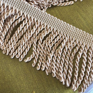 Wrights 3&quot; CHAMPAGNE BULLION FRINGE Trim by the Yard + Discount Roll Wholesale Bullion Fringed Trim for Home Decor,  Cushions, Curtains T44