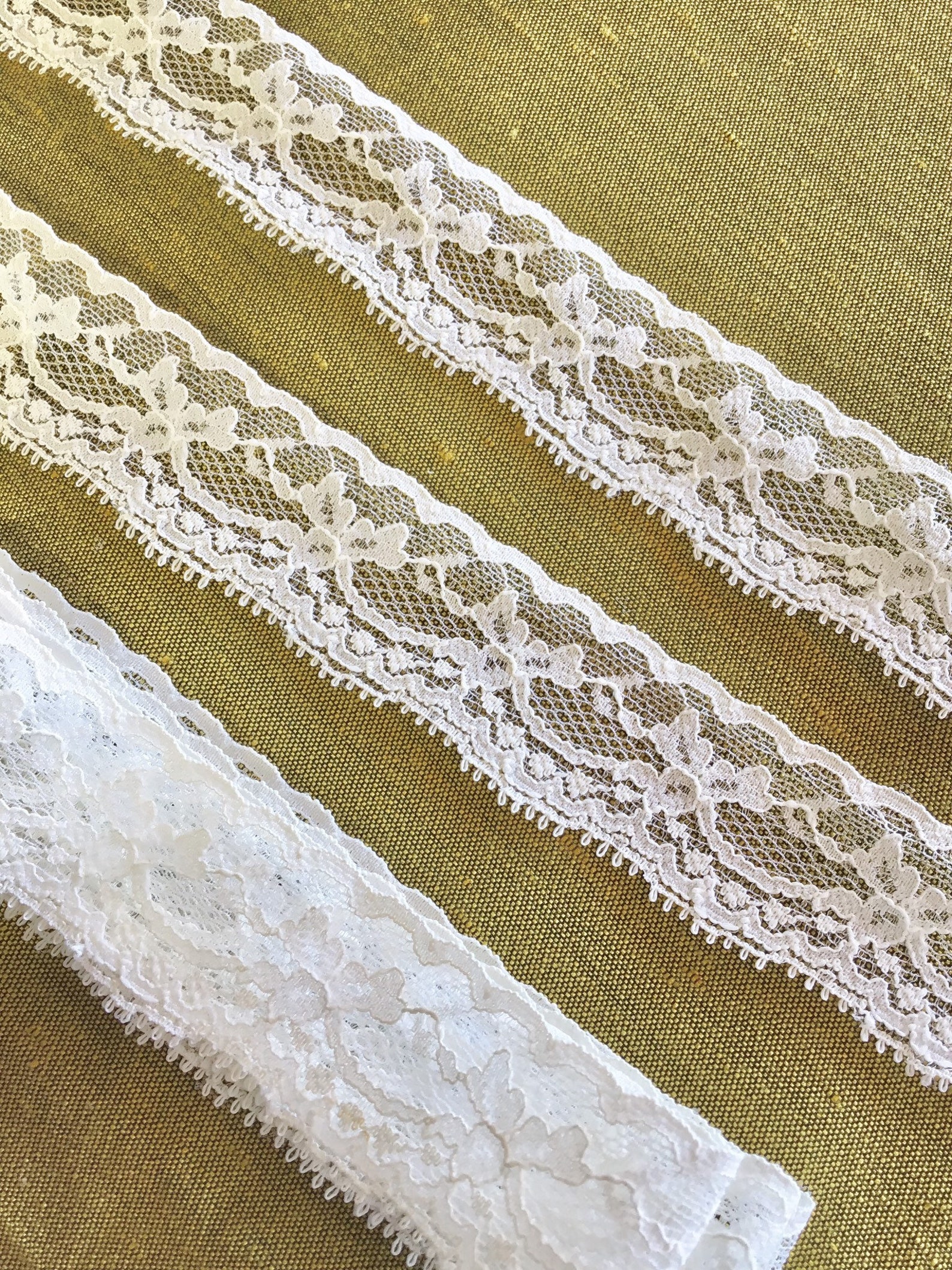 PURE WHITE Lace 1 SCALLOPED Edging Soft Lace by the Yard Etsy
