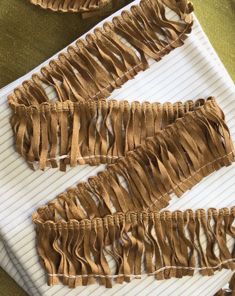 COWBOY SUEDE FRINGE by the yard / 2 Micro Suede Faux Etsy