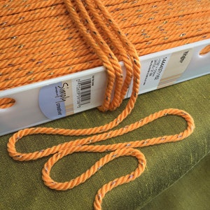 Wrights 5mm Orange METALLIC TWISTED CORD Trim, Decorative Rope Cording Trim For Crafts, Apparel, Upholstery & Home Decor #T13