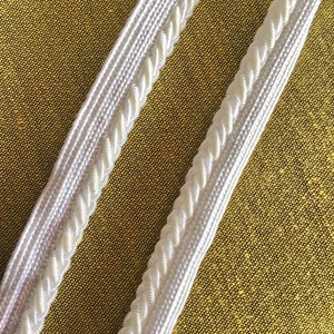 1/2" IVOOR WIT GEVLOCHTEN dekselkoordversiering op maat gesneden + kortingen per rol Groothandel ivoorwit katoenen rayon kralenversiering voor kleding, thuis