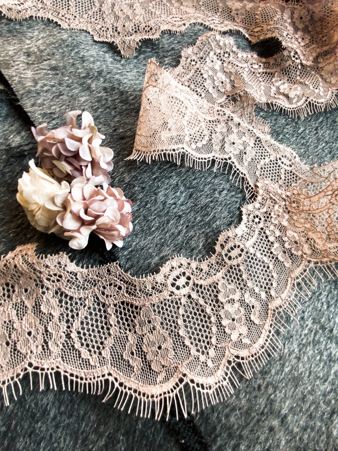 Superfine Leavers CHANTILLY LACE With Eyelash Edges, Soft Vintage Lace