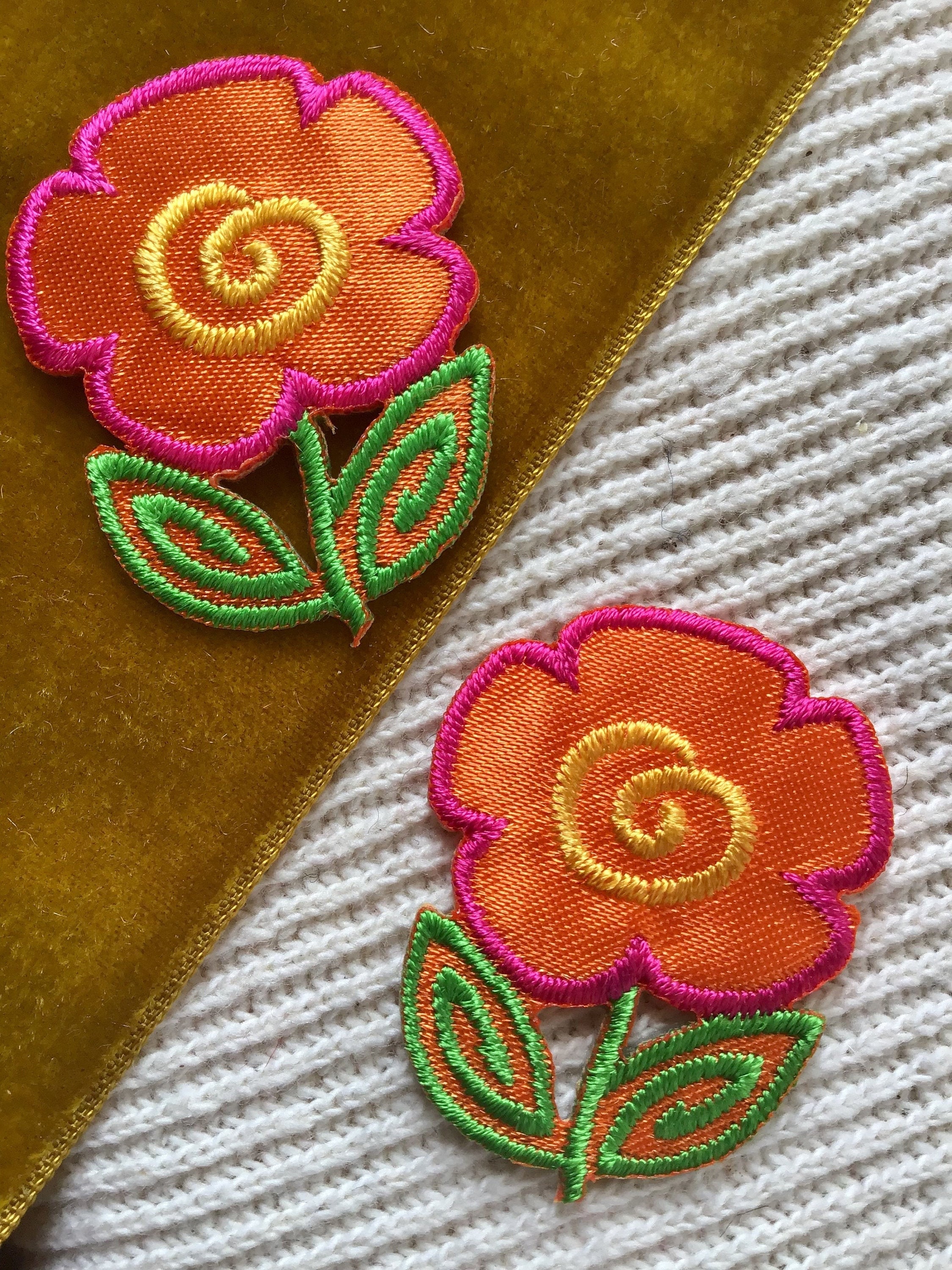 Parche Bordado De Rosa Amarilla: Termoadhesivo | Paddy's Patches