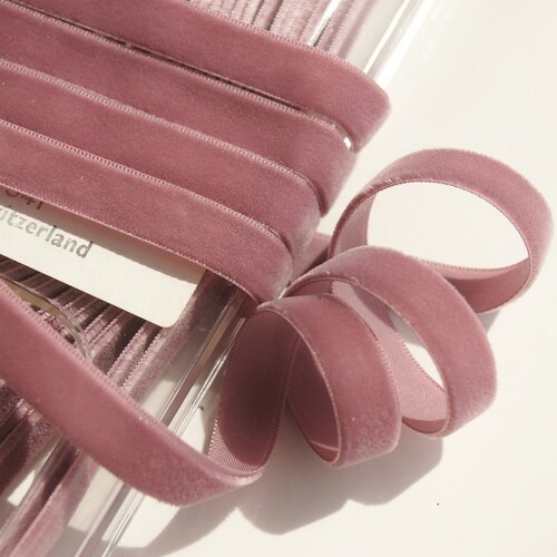Vintage Swiss Velvet Ribbon Wholesale 9mm Mauve Velvet Dress Etsy