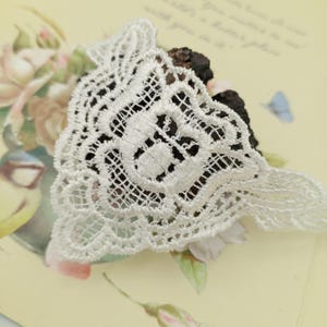 Vintage Victorian Venice Lace Applique: Vintage Floral Appliques White L15