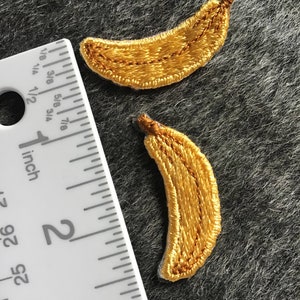 Banana Iron On Applique Patches Vintage Embroidered for Embellishments Crafts Sewing DIY Fruit Patch Embroidery 5020 image 3