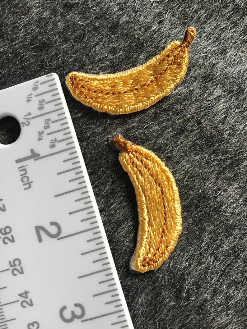 Banana Iron On Applique Patches Vintage Embroidered for Embellishments Crafts Sewing DIY Fruit Patch Embroidery 5020 image 3