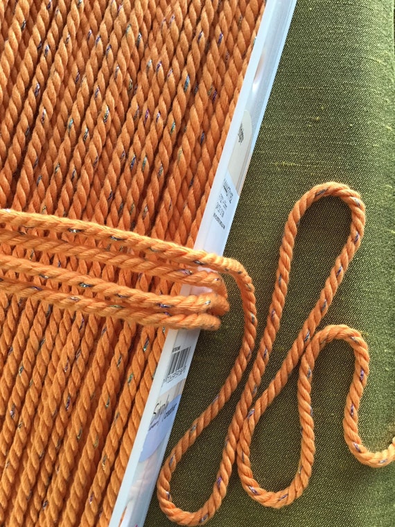 Wrights 5mm Orange Metallic Twisted Cord Trim Decorative Rope Etsy