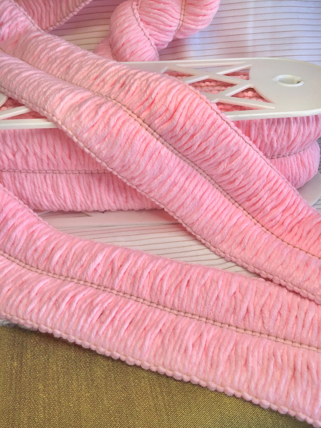 21/2 PINK SNUGGLE FRINGE Trim by the Yard Discounts by Roll Wholesale