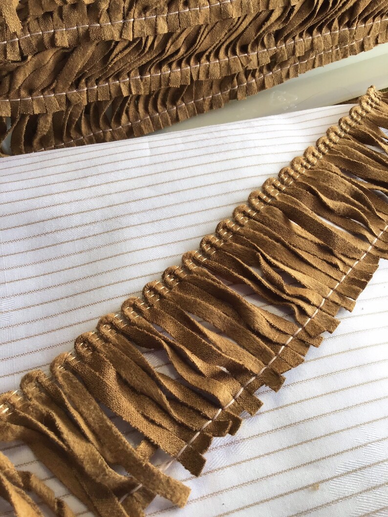 COWBOY SUEDE FRINGE by the yard / 2 Micro Suede Faux Etsy