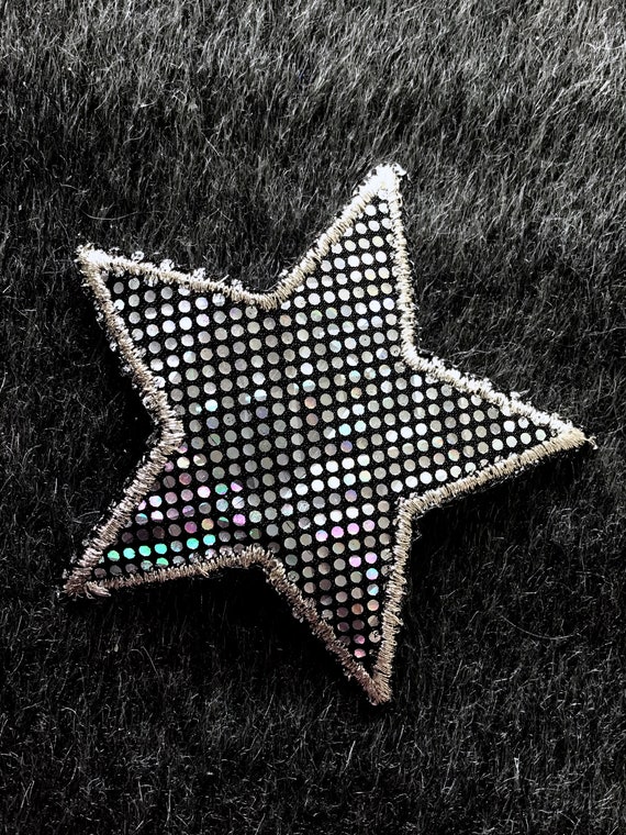 Catch The Patch Toppa Termoadesiva Stella Con Paillettes – Ricamo 3,2x3,5 Cm, Per Abbigliamento E Accessori - 6