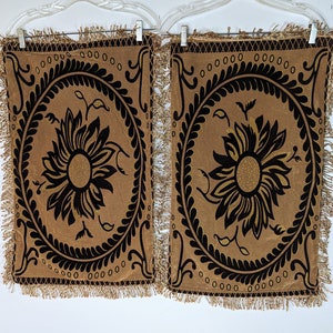 Vintage Velvet Shams Pillow Covers Golden Color Couch Home Decor Retro MCM Home Bed