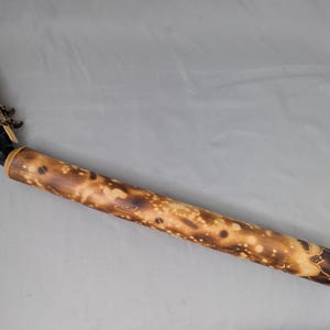 Bamboo Sax Saxophone With Leather Bag Carved Burned Design Erik The Flutemaker