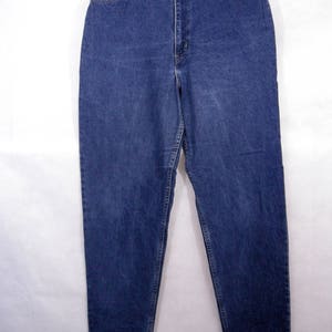 Vintage mom jeans uit de jaren 90: chique hoog getailleerde taps toelopende pijpen, maat 14