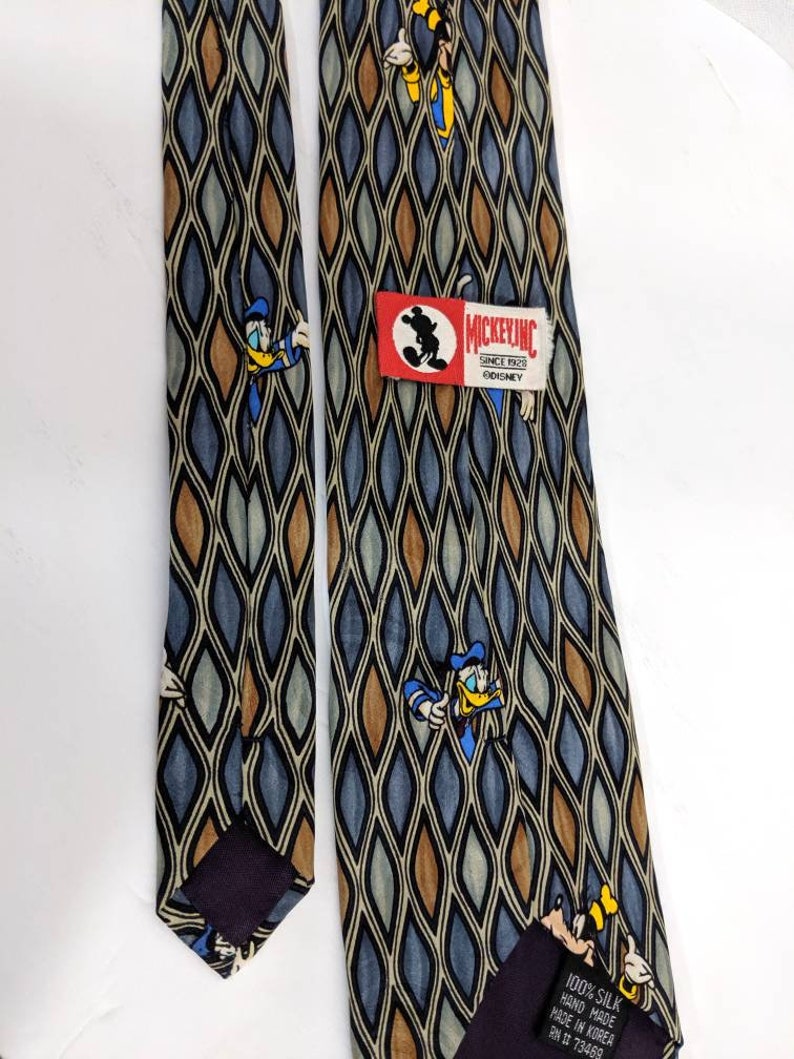 Disney Silk Tie Vintage Mickey Mouse Donald Duck Goofy - Etsy