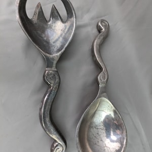 Aluminum Serving Set Fork Spoon Salad