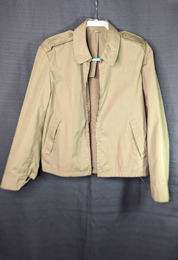 Vtg 60s Beige Tan Military Jacket Ceiling Zero Blauer… Gem