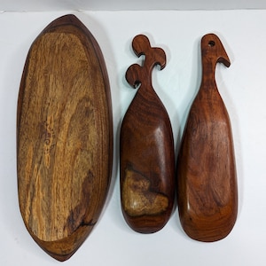 Wood Bowls Handmade Natural Dinning Rounded Asersus Wooden Set Bread Nuts Fruit