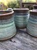 Rustic mug, handmade turquoise mug, set of stoneware mugs 