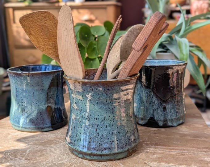 Pottery Utensil Holder