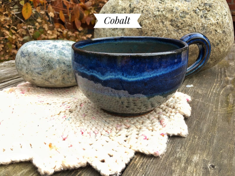 Soup Mug, Handmade Pottery Soup Mug image 8