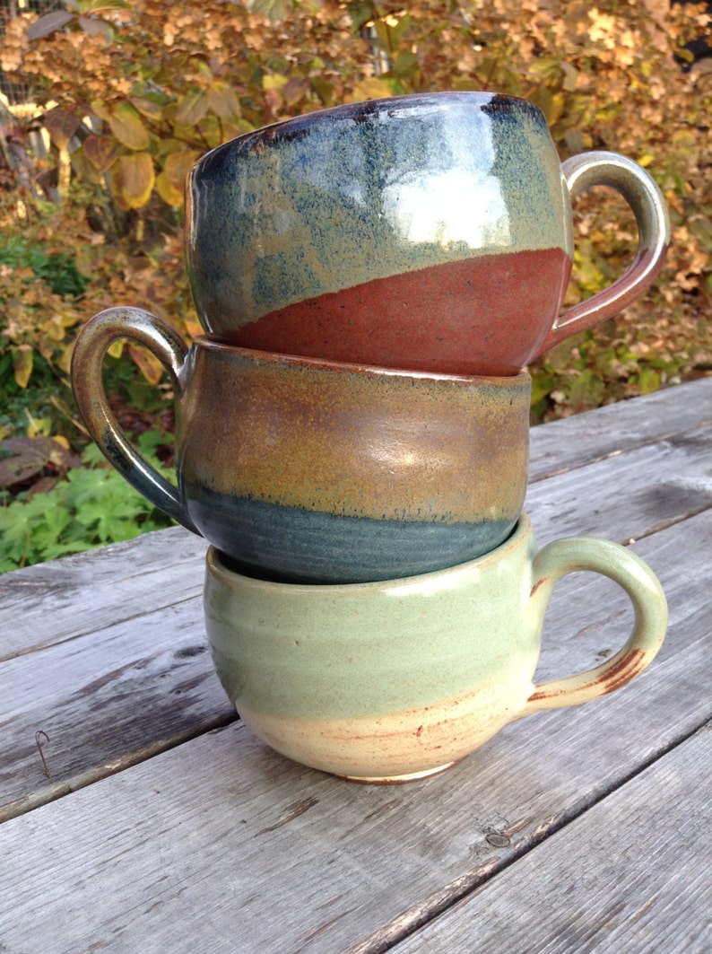 Soup Mug, Handmade Pottery Soup Mug image 2