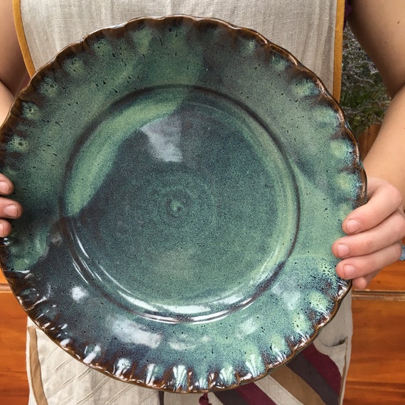 Stoneware Pie Plate, Pottery Pie Pan 