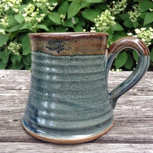Set of rustic pottery mugs, slate blue mugs, great house warming gift, handmade mugs image 2