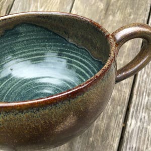Soup Mug, Handmade Pottery Soup Mug image 9