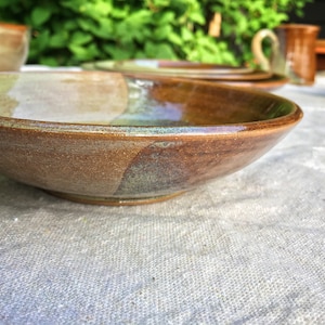 Pottery bowl, shallow breakfast bowl