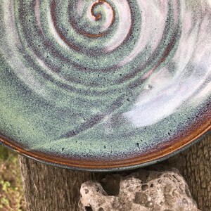 Pasta bowl in turquoise glaze, handmade pottery shallow bowl bild 4