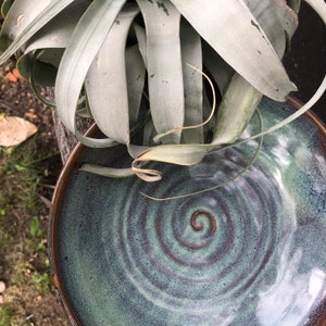 Pasta bowl in turquoise glaze, handmade pottery shallow bowl bild 6
