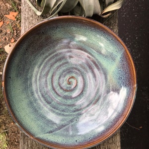 Pasta bowl in turquoise glaze, handmade pottery shallow bowl bild 10
